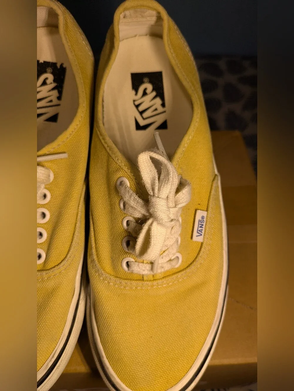 Vans Vault Yellow Canvas Low-Top Sneakers